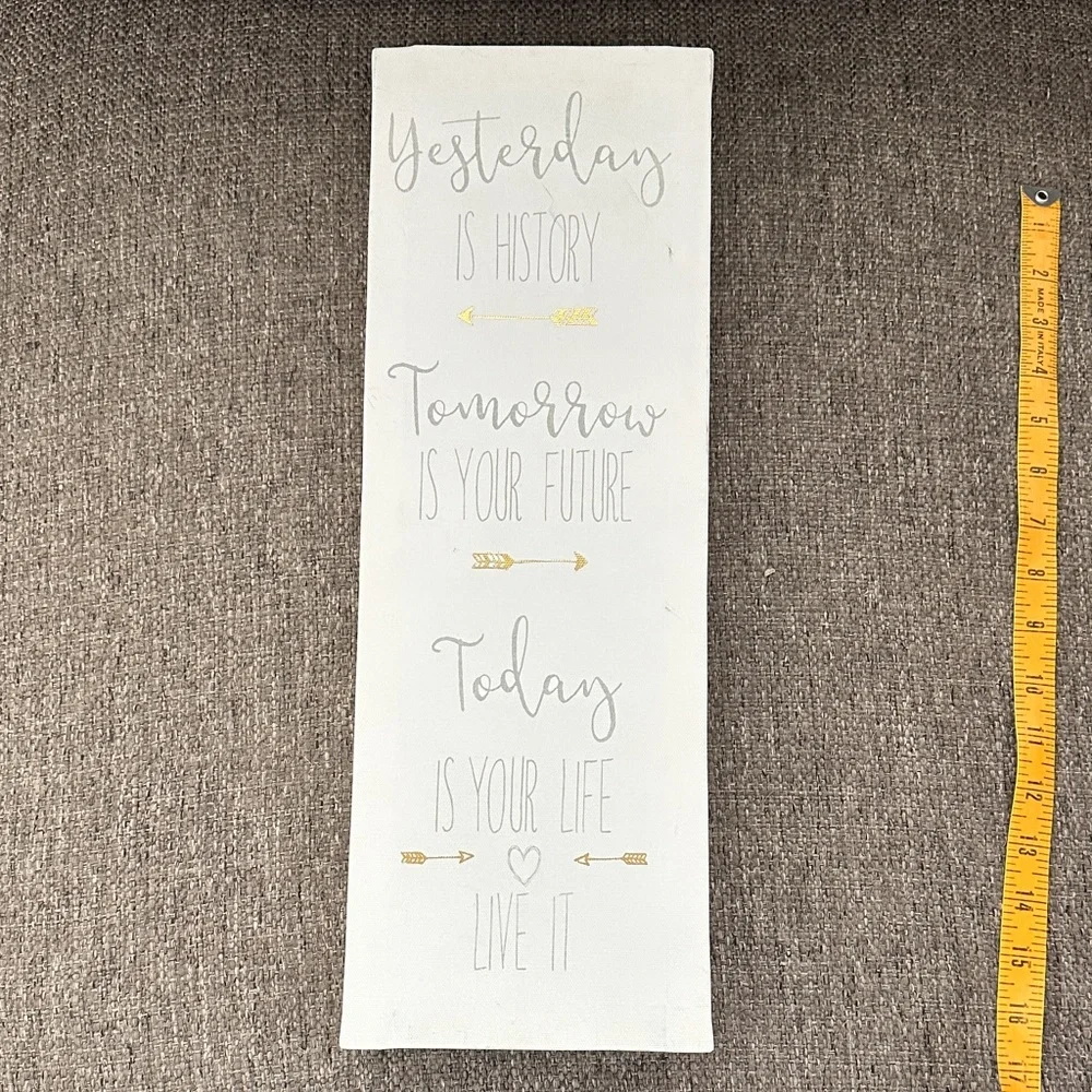 Motivational White and Gold Wall Art